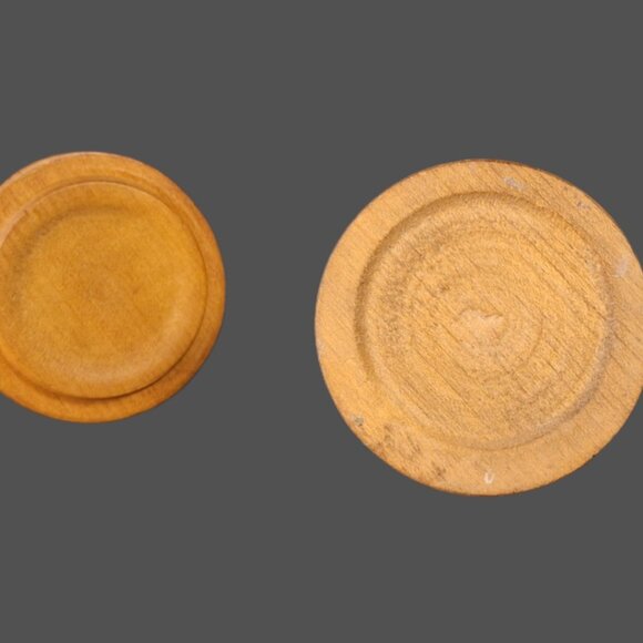 3 Small Pyrography Inlaid Hinged Turned Wood Trinket Jewlery Box's - Picture 14 of 14